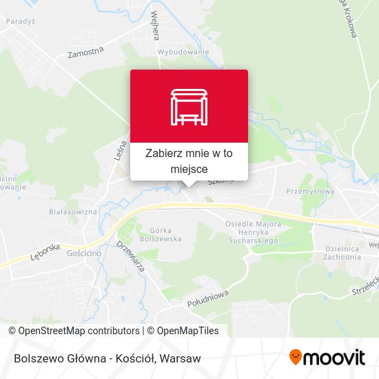 Mapa Bolszewo Główna - Kościół