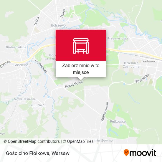 Mapa Gościcino Fiołkowa