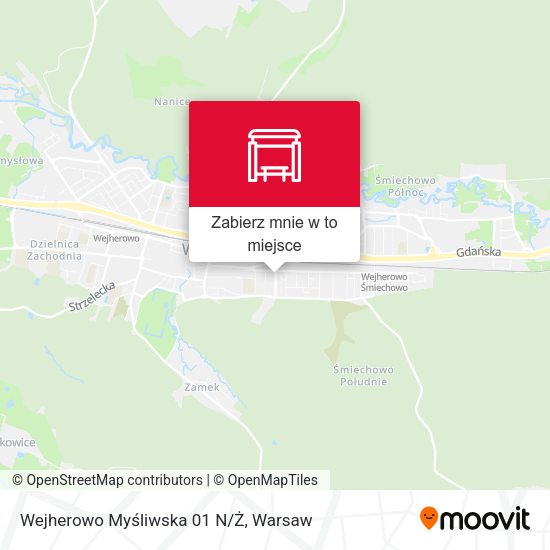 Mapa Wejherowo Myśliwska 01 N/Ż