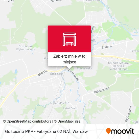 Mapa Gościcino Fabryczna N/Ż