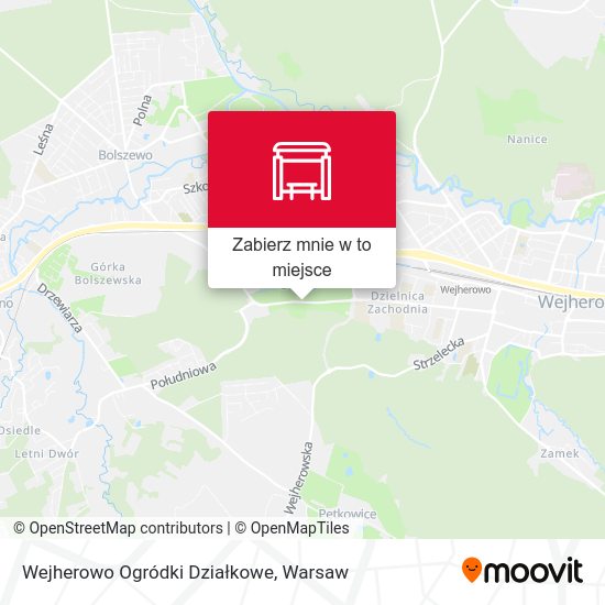 Mapa Wejherowo Ogródki Działkowe