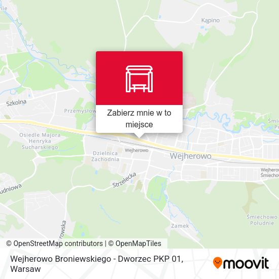 Mapa Wejherowo Broniewskiego - Dworzec PKP 01