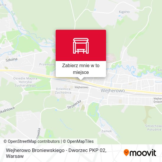 Mapa Wejherowo Broniewskiego - Dworzec PKP 02