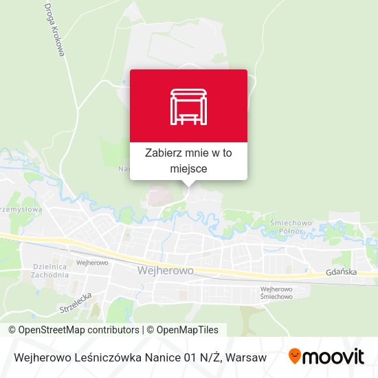 Mapa Wejherowo Leśniczówka Nanice 01 N / Ż