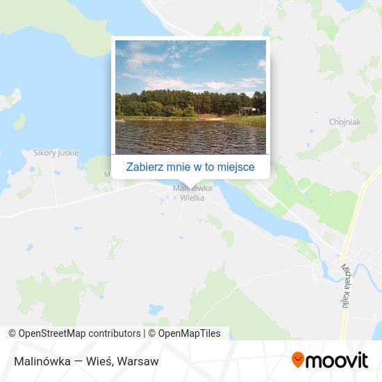 Mapa Malinówka — Wieś