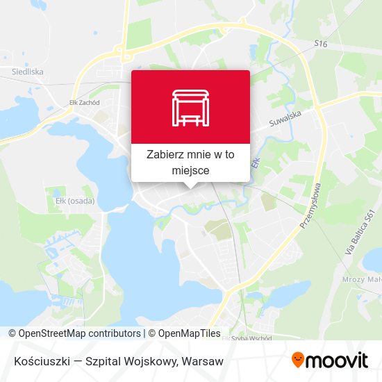 Mapa Kościuszki — Szpital Wojskowy