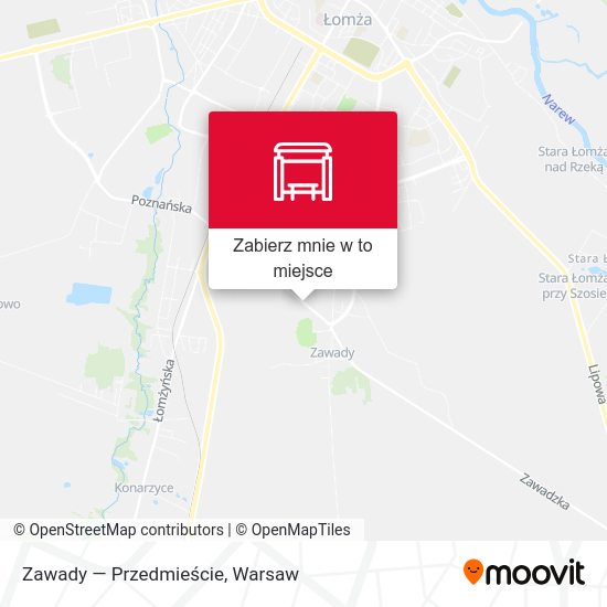 Mapa Zawady — Przedmieście