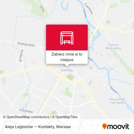 Mapa Aleja Legionów — Kontakty