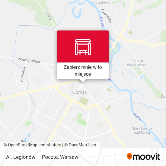 Mapa Al. Legionów — Poczta