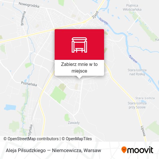 Mapa Aleja Piłsudzkiego — Niemcewicza