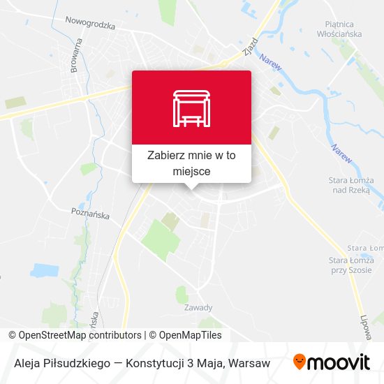 Mapa Aleja Piłsudzkiego — Konstytucji 3 Maja