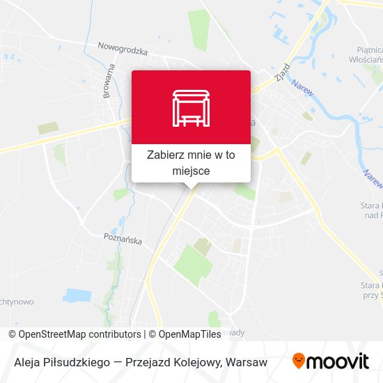 Mapa Aleja Piłsudzkiego — Przejazd Kolejowy