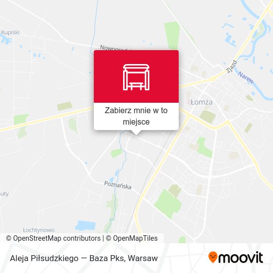 Mapa Aleja Piłsudzkiego — Baza Pks