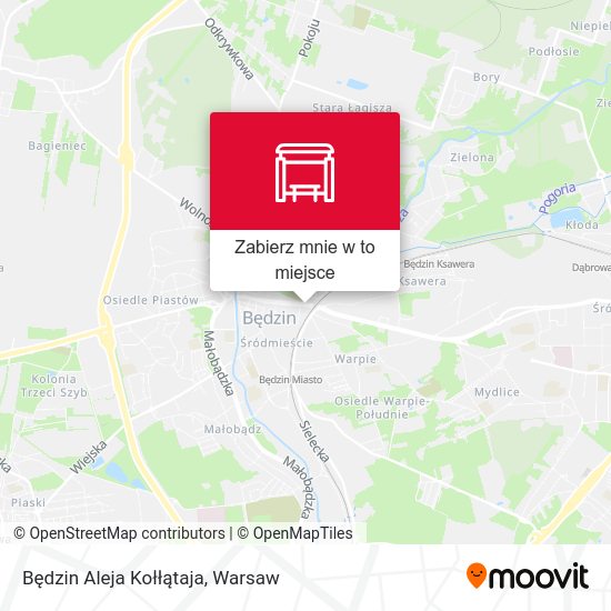 Mapa Będzin Aleja Kołłątaja