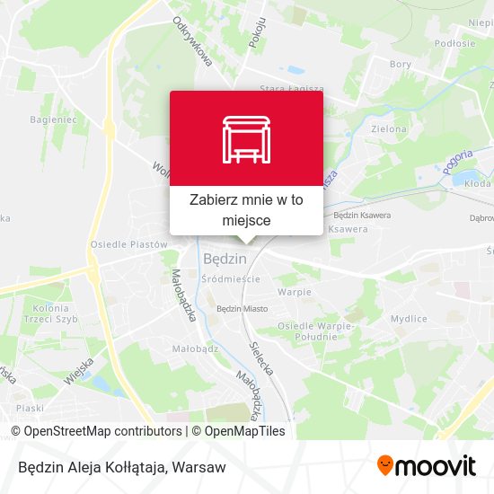 Mapa Będzin Aleja Kołłątaja