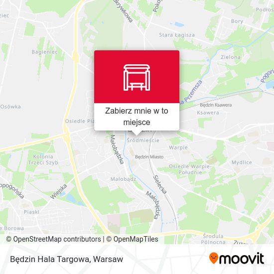 Mapa Będzin Hala Targowa