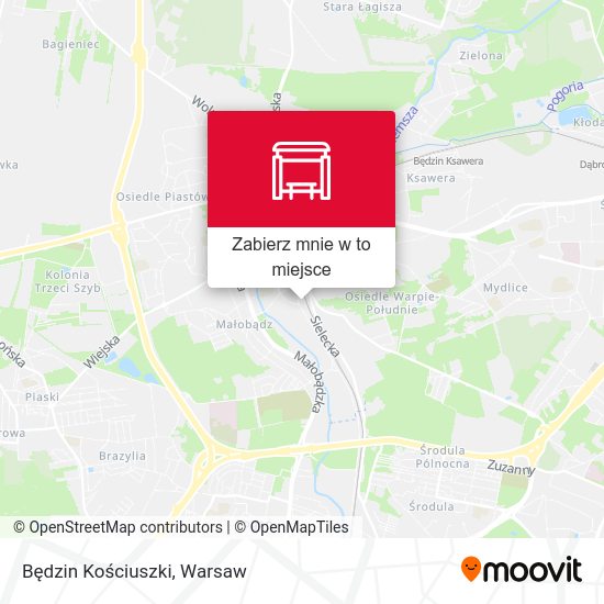 Mapa Będzin Kościuszki