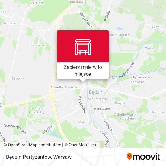 Mapa Będzin Partyzantów