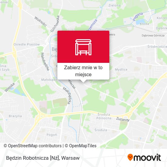 Mapa Będzin Robotnicza [Nż]