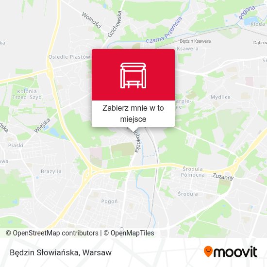 Mapa Będzin Słowiańska