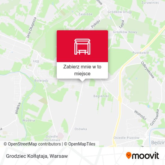 Mapa Grodziec Kołłątaja