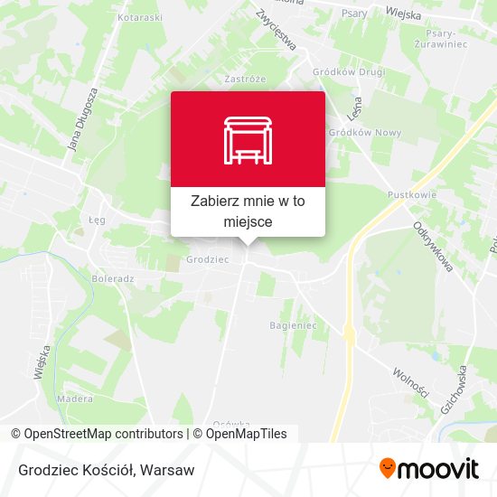 Mapa Grodziec Kościół