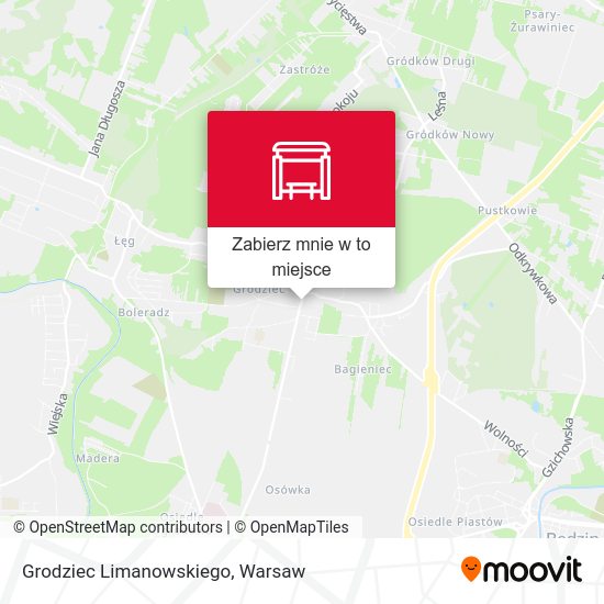 Mapa Grodziec Limanowskiego