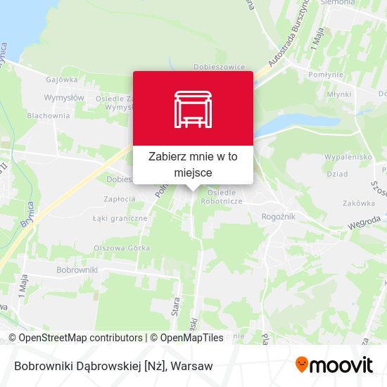 Mapa Bobrowniki Dąbrowskiej [Nż]