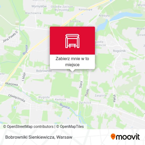 Mapa Bobrowniki Sienkiewicza