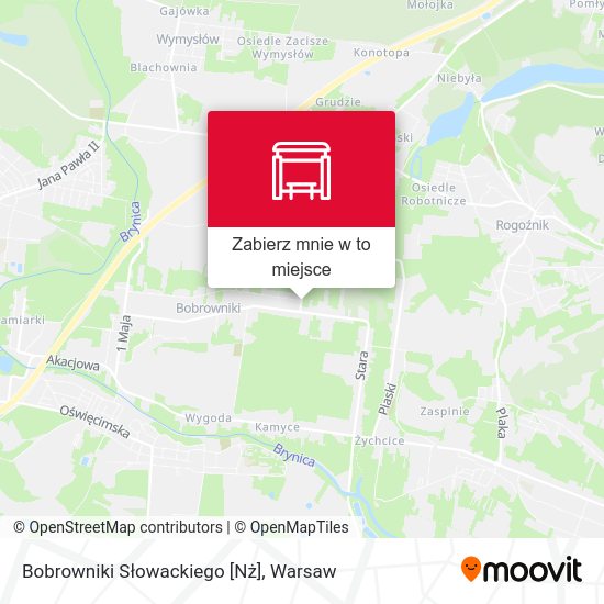 Mapa Bobrowniki Słowackiego [Nż]