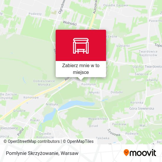 Mapa Pomłynie Skrzyżowanie