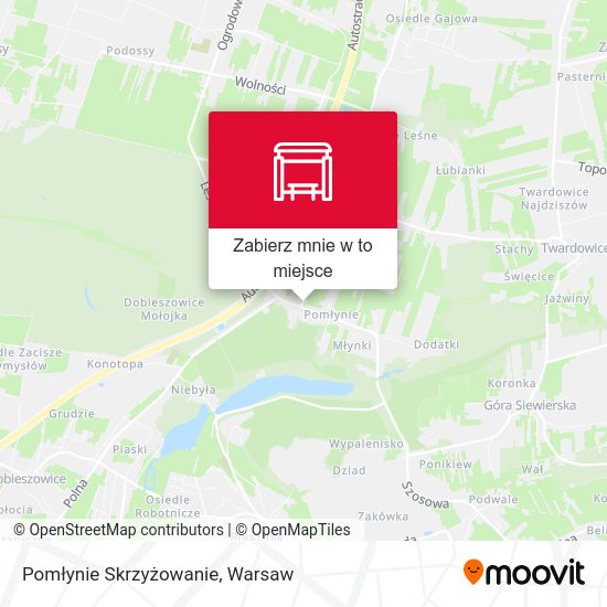 Mapa Pomłynie Skrzyżowanie