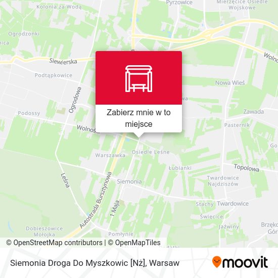 Mapa Siemonia Droga Do Myszkowic [Nż]