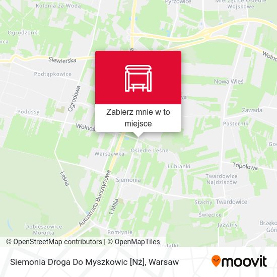 Mapa Siemonia Droga Do Myszkowic [Nż]