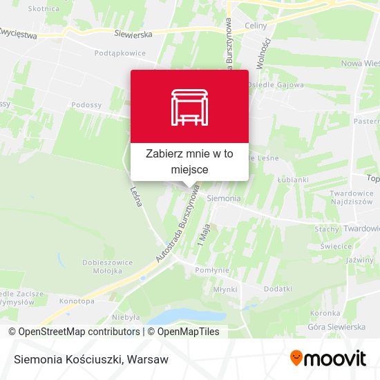 Mapa Siemonia Kościuszki