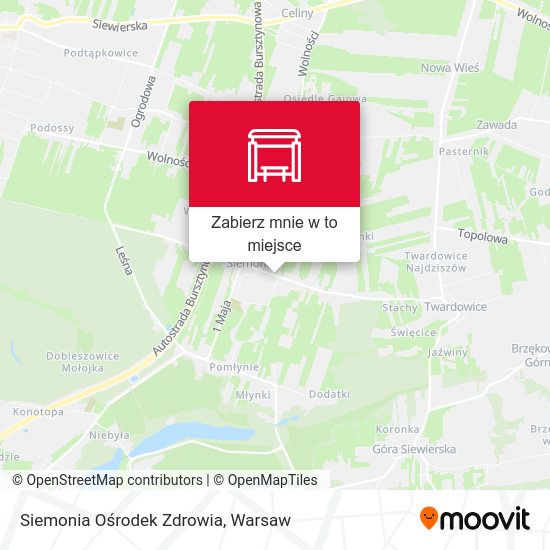 Mapa Siemonia Ośrodek Zdrowia