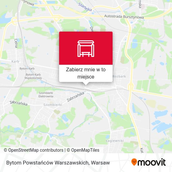 Mapa Bytom Powstańców Warszawskich