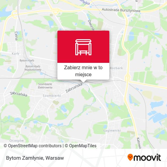 Mapa Bytom Zamłynie