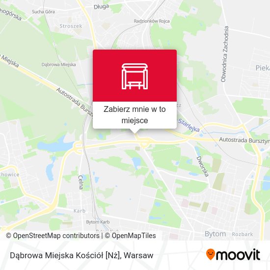 Mapa Dąbrowa Miejska Kościół [Nż]