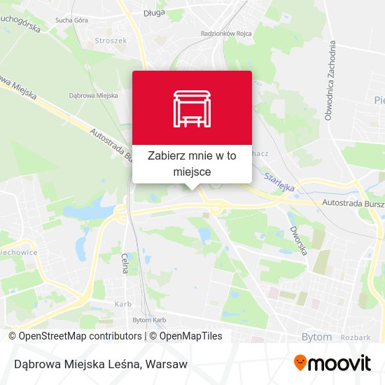 Mapa Dąbrowa Miejska Leśna