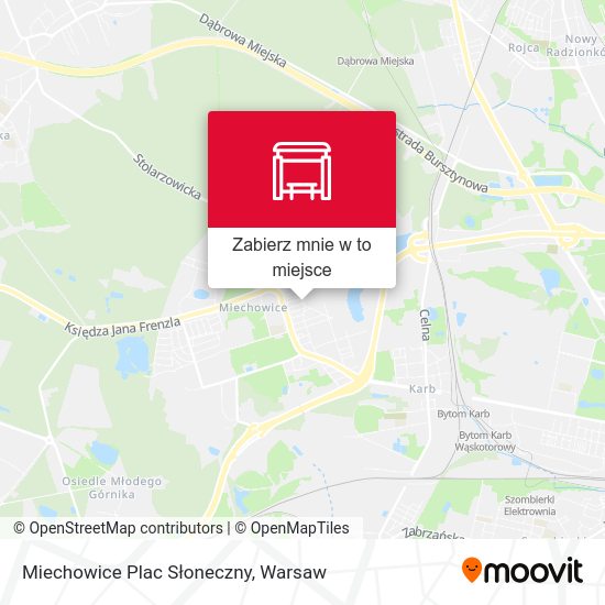 Mapa Miechowice Plac Słoneczny