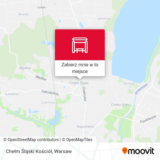 Mapa Chełm Śląski Kościół