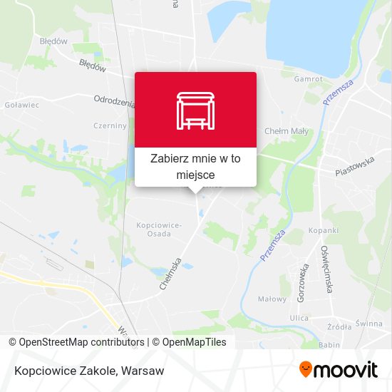 Mapa Kopciowice Zakole