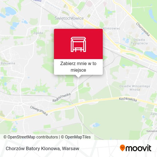 Mapa Chorzów Batory Klonowa