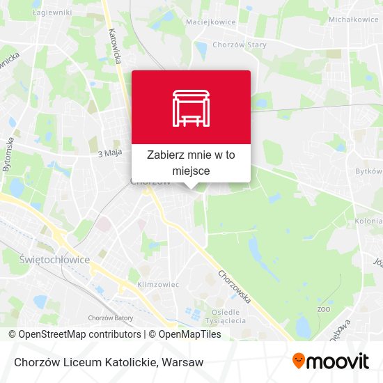 Mapa Chorzów Liceum Katolickie