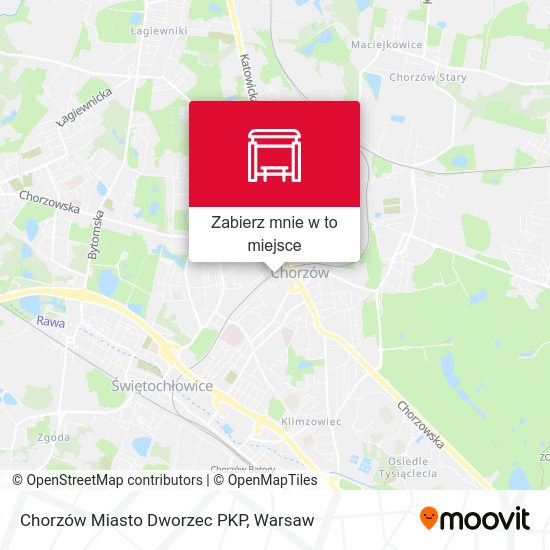 Mapa Chorzów Miasto Dworzec PKP