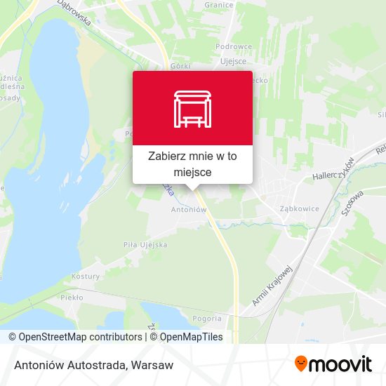 Mapa Antoniów Autostrada