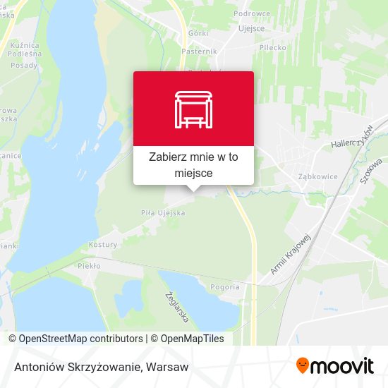 Mapa Antoniów Skrzyżowanie