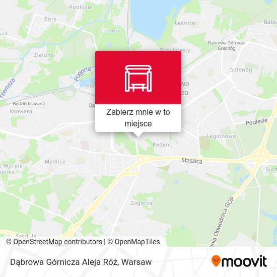 Mapa Dąbrowa Górnicza Aleja Róż