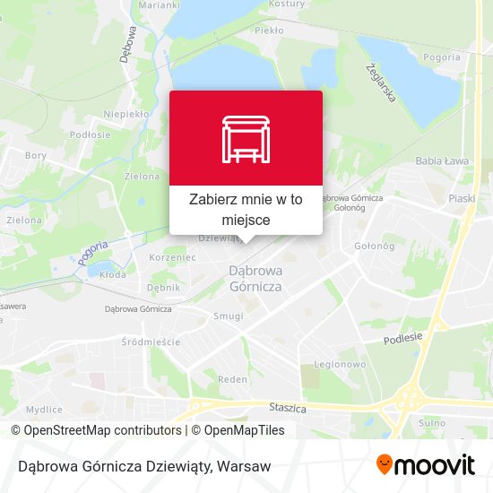 Mapa Dąbrowa Górnicza Dziewiąty